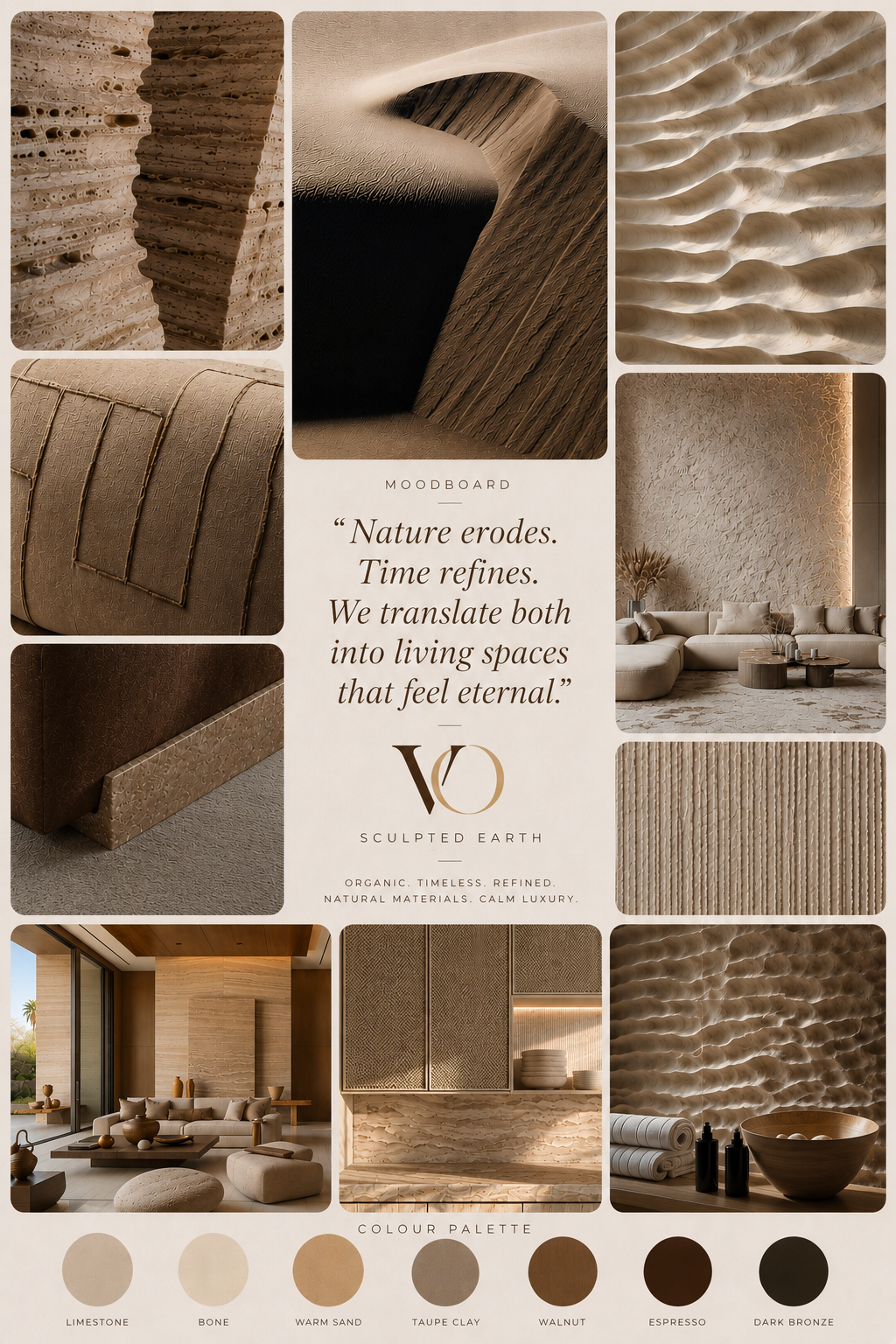 Moodboard aarde tinten