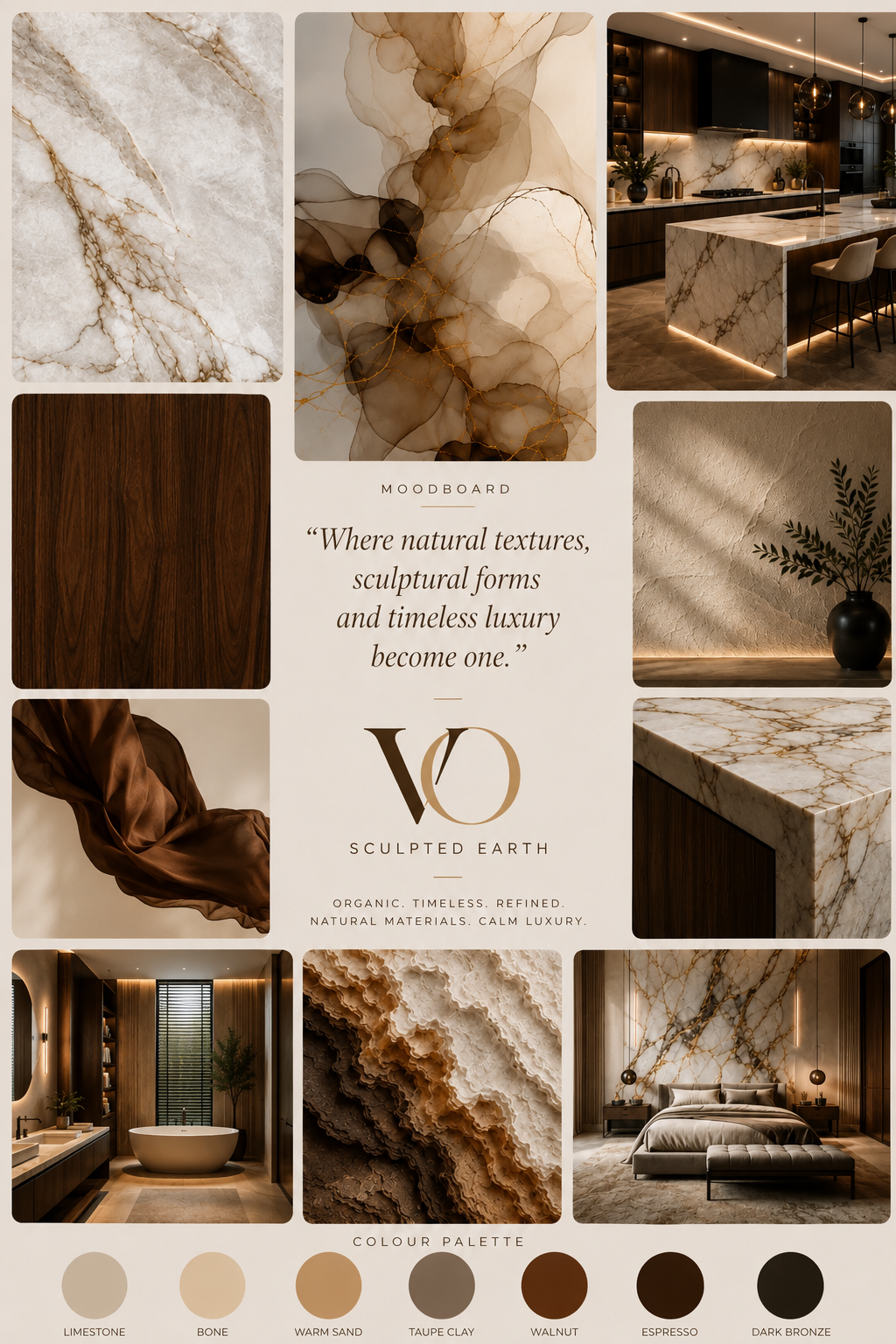Moodboard marmer luxe